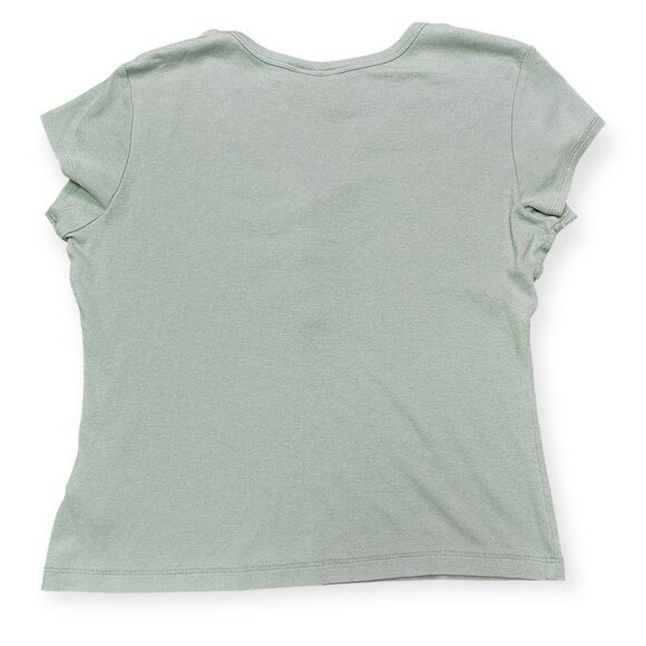 JOIE Women’s Sage Green Henley Short Sleeve T-Shirt Size Large - Picture 2 of 5